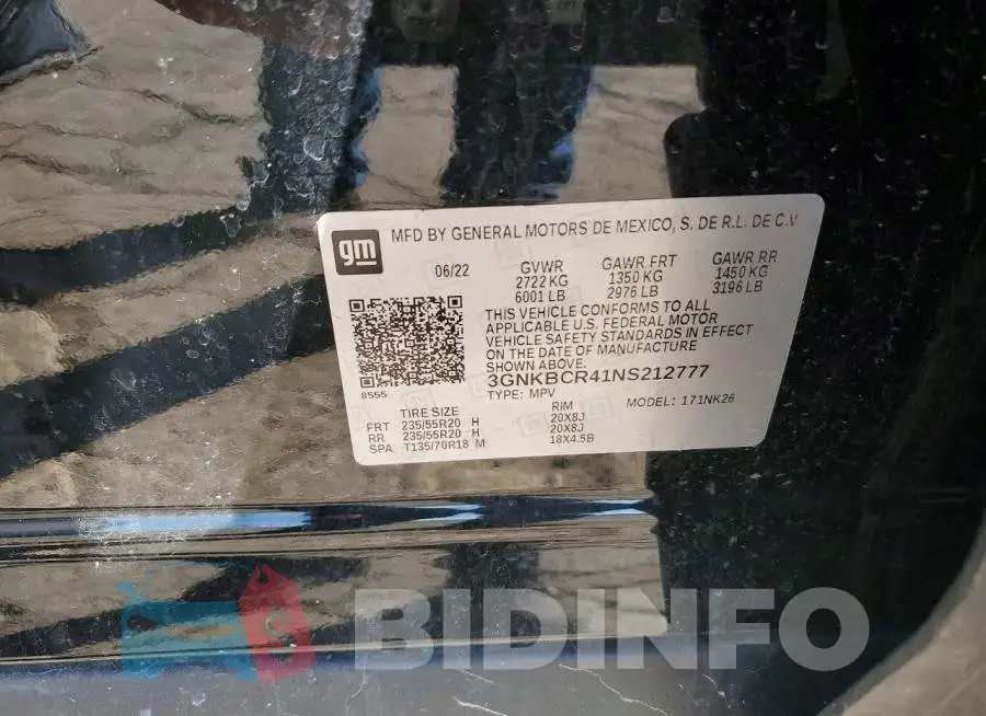 3GNKBCR41NS212777 Photo# 14