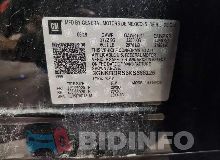 3GNKBDRS6KS686126 Photo# 13