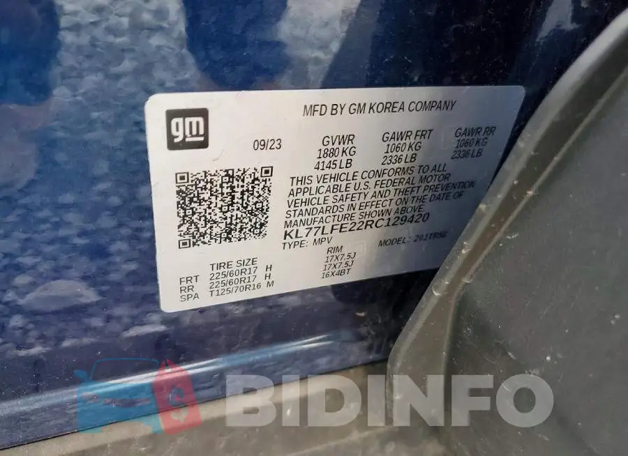 KL77LFE22RC129420 Photo# 13