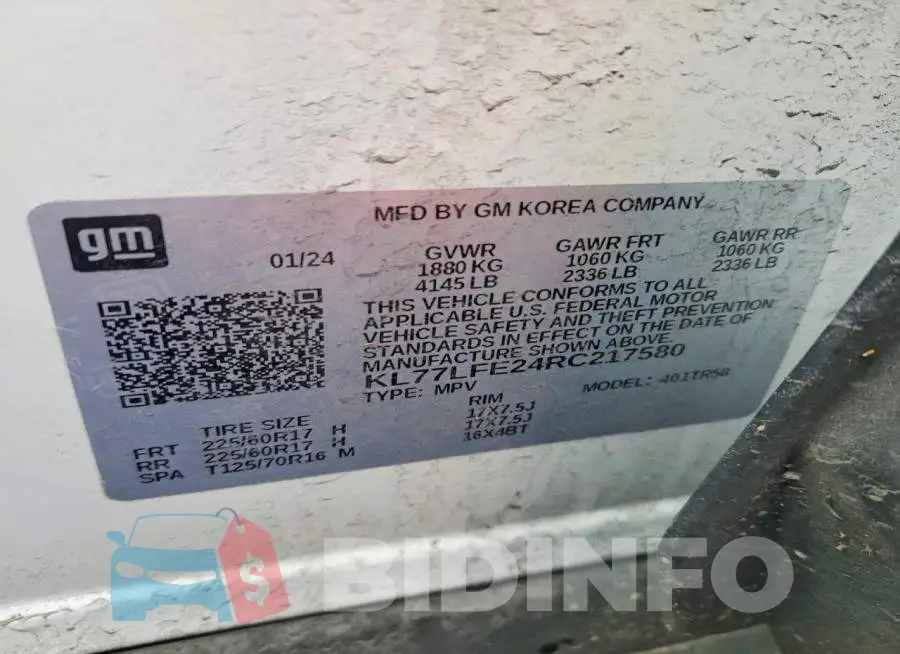 KL77LFE24RC217580 Photo# 12
