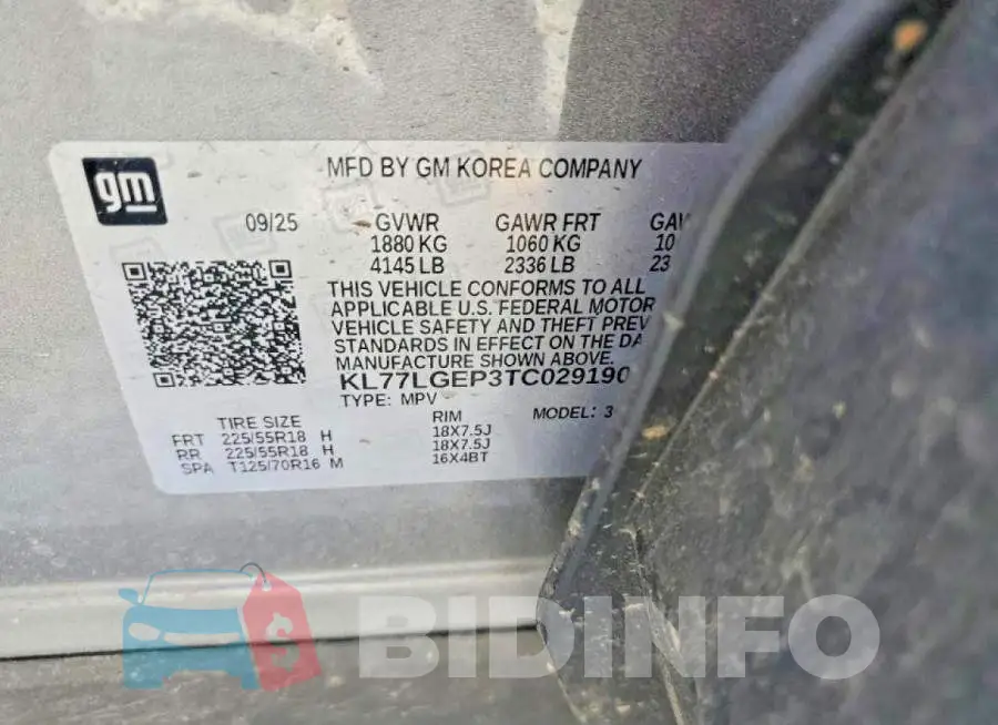 KL77LGEP3TC029190 Photo# 13