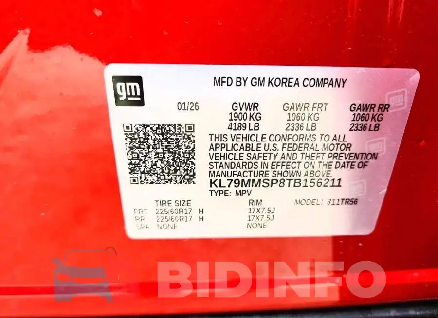 KL79MMSP8TB156211 Photo# 14