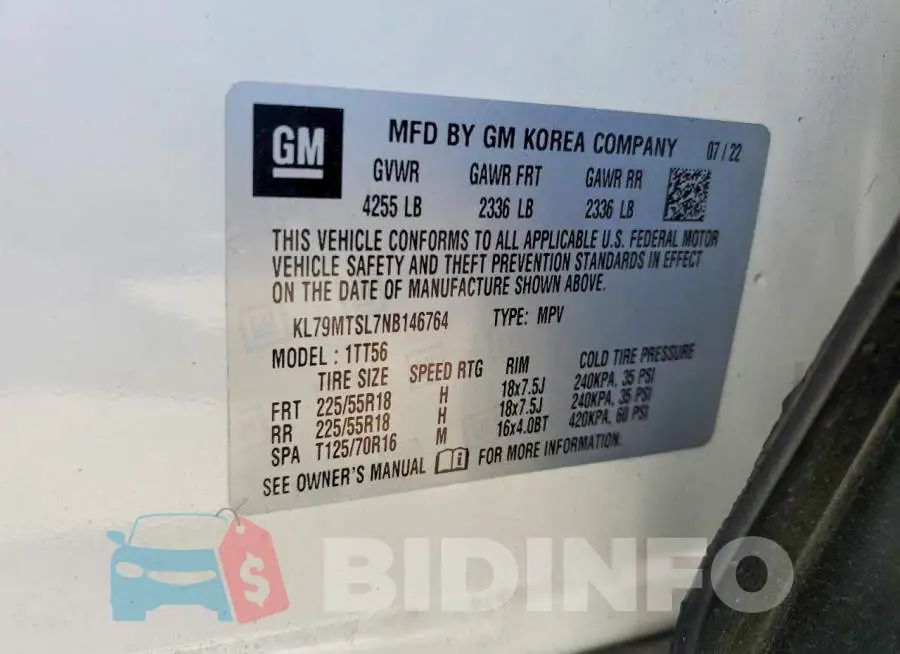 KL79MTSL7NB146764 Photo# 14