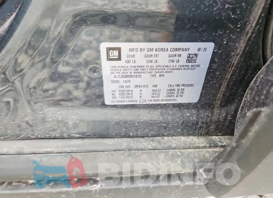 KL7CJNSB6MB318315 Photo# 13