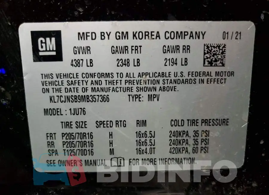 KL7CJNSB9MB357366 Photo# 13