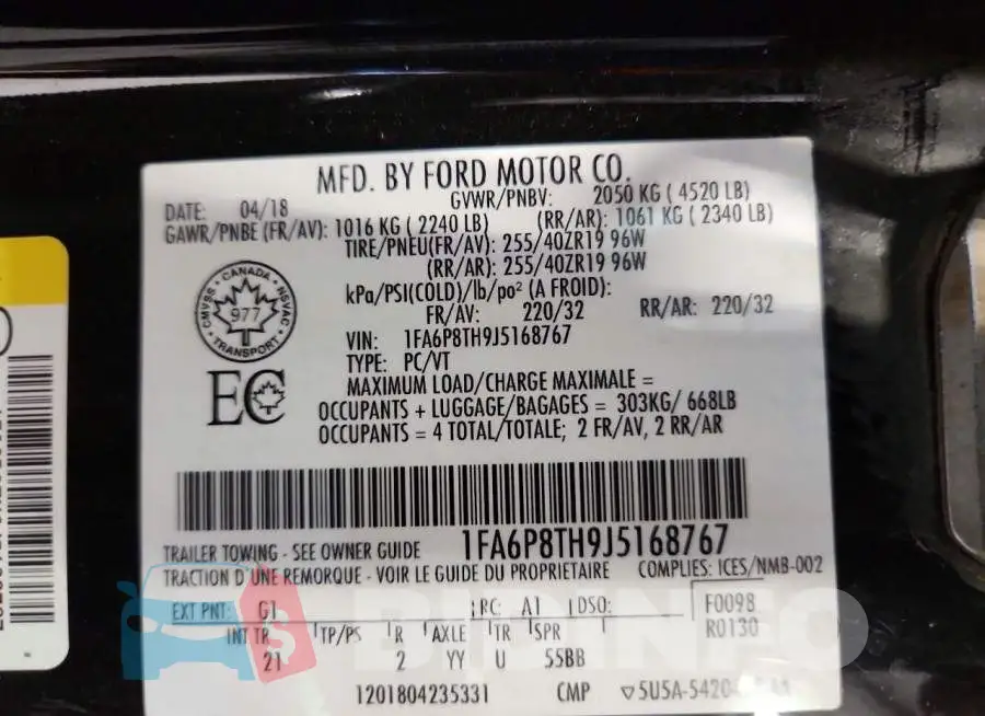 1FA6P8TH9J5168767 Photo# 12