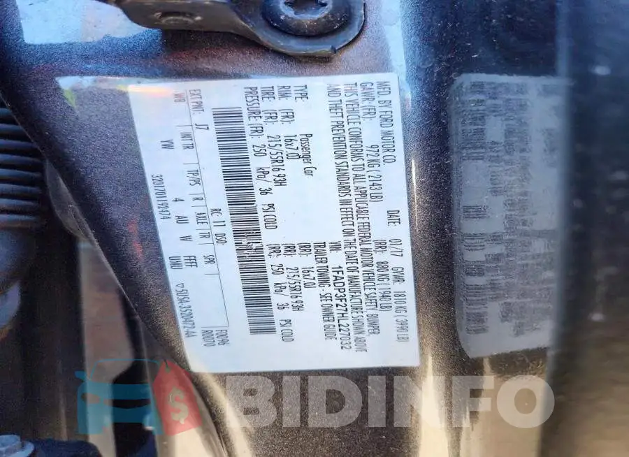 1FADP3F27HL227032 Photo# 12