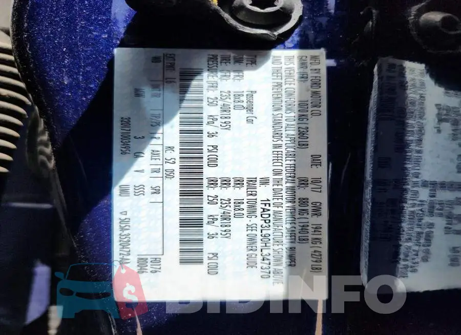 1FADP3L90HL347370 Photo# 12