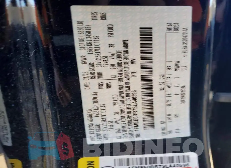 1FMEE0RR7SLA40596 Photo# 12