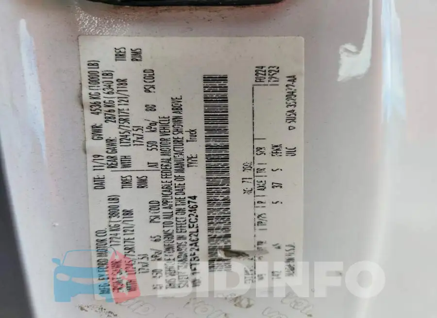 1FTBF2A62LEC24674 Photo# 12