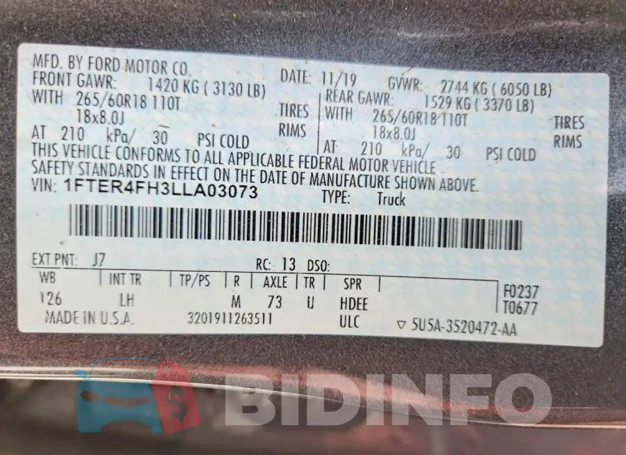 1FTER4FH3LLA03073 Photo# 12