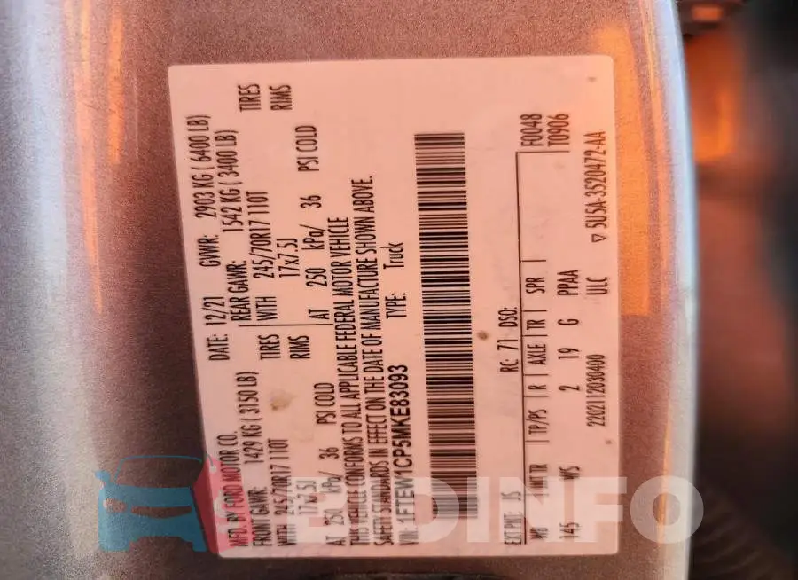 1FTEW1CP5MKE83093 Photo# 12