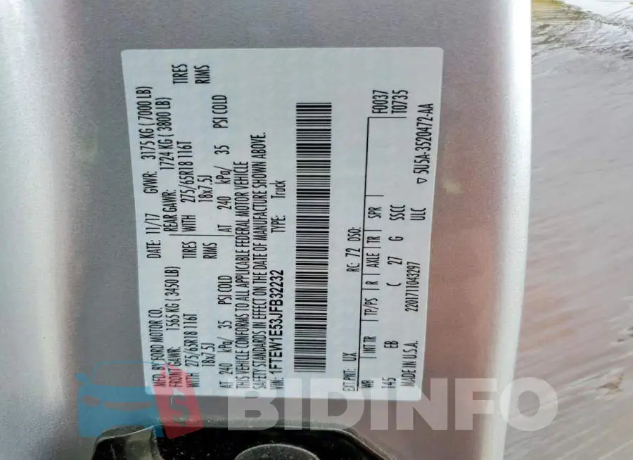 1FTEW1E53JFB32232 Photo# 13