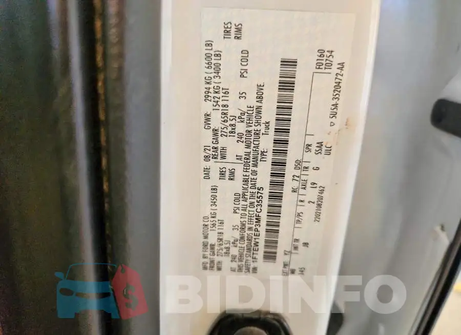 1FTEW1EP3MFC35575 Photo# 12