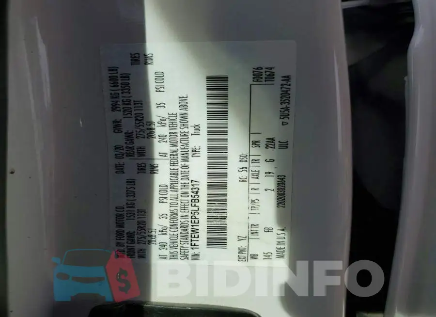 1FTEW1EP5LFB54317 Photo# 12