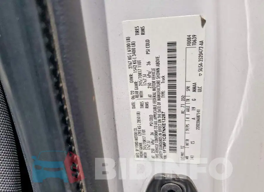 1FTMF1CB4NKE22691 Photo# 12