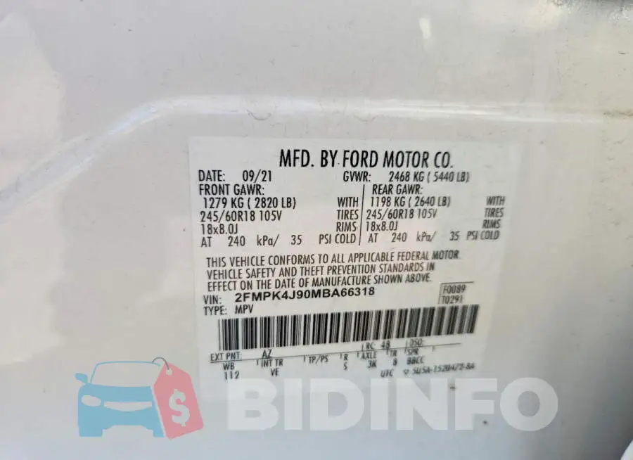 2FMPK4J90MBA66318 Photo# 12