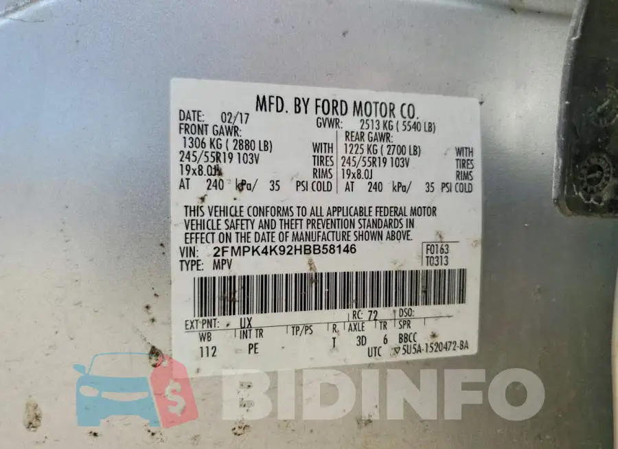 2FMPK4K92HBB58146 Photo# 13