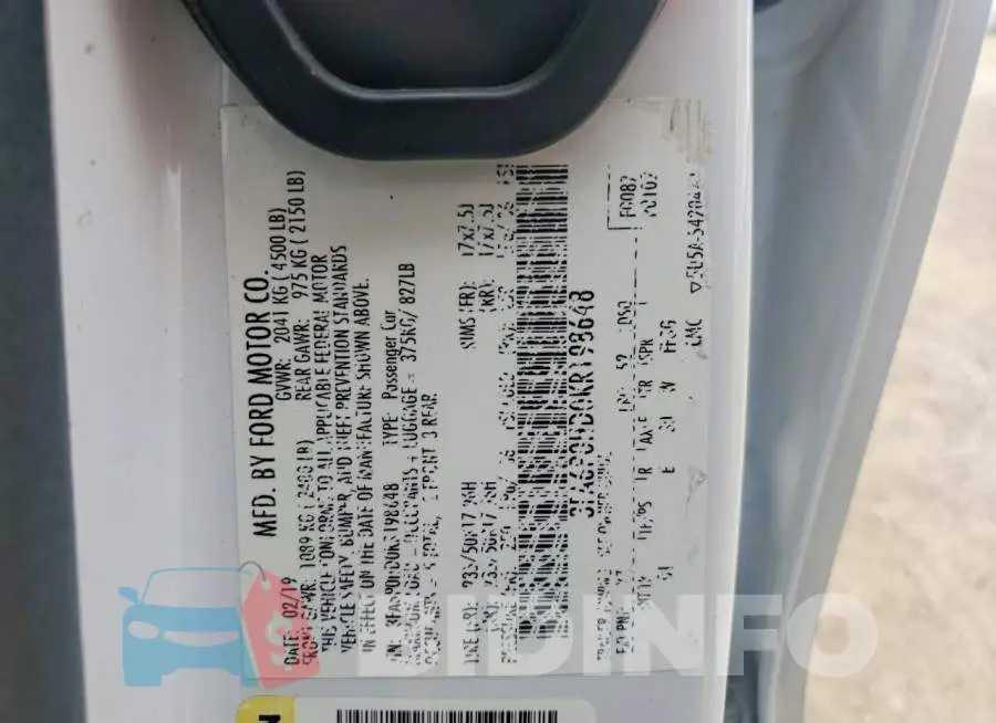 3FA6P0HD0KR198648 Photo# 12