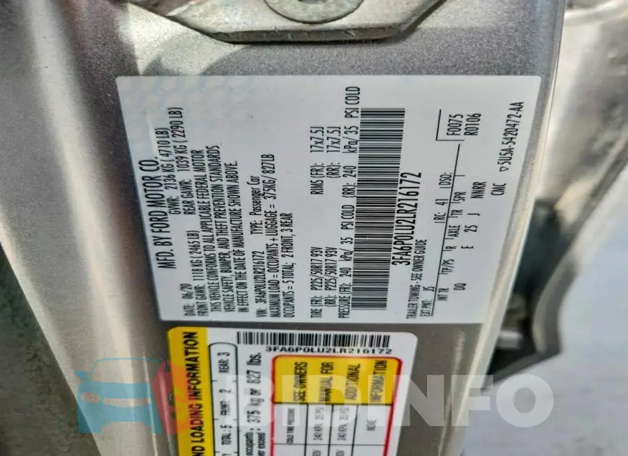 3FA6P0LU2LR216172 Photo# 12