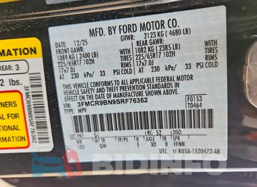 3FMCR9BN9SRF76362 Photo# 13
