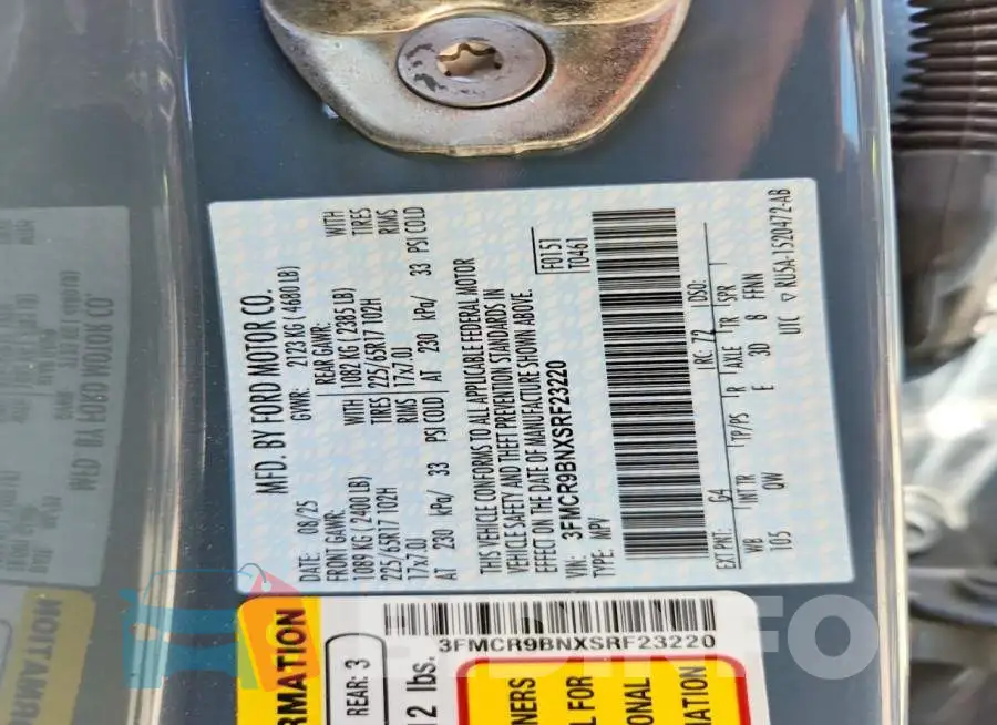 3FMCR9BNXSRF23220 Photo# 14