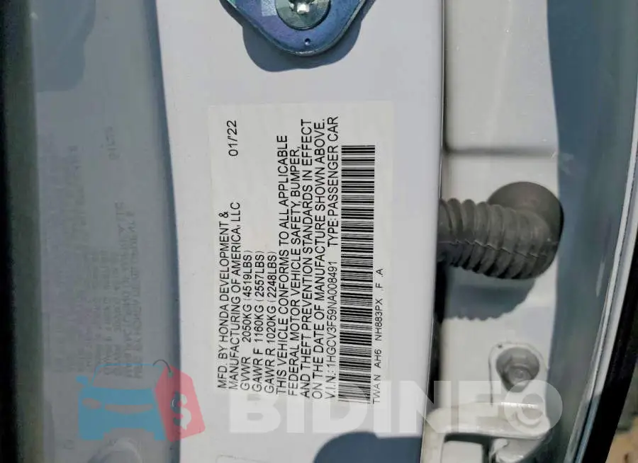 1HGCV3F59NA008491 Photo# 12