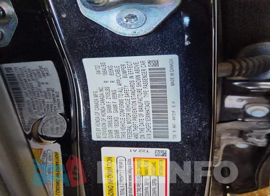 2HGFE1E5XNH473429 Photo# 12
