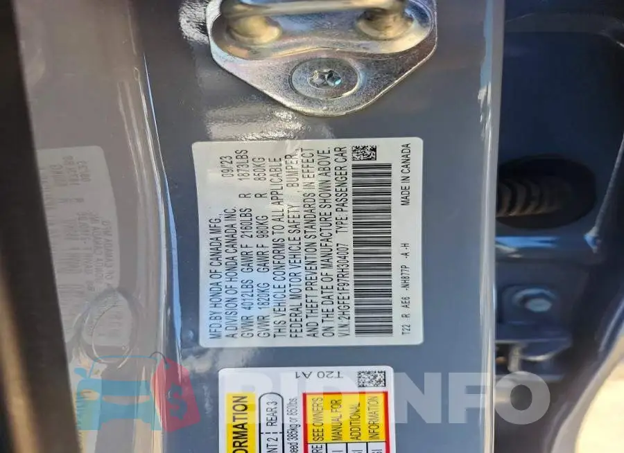 2HGFE1F97RH304007 Photo# 12