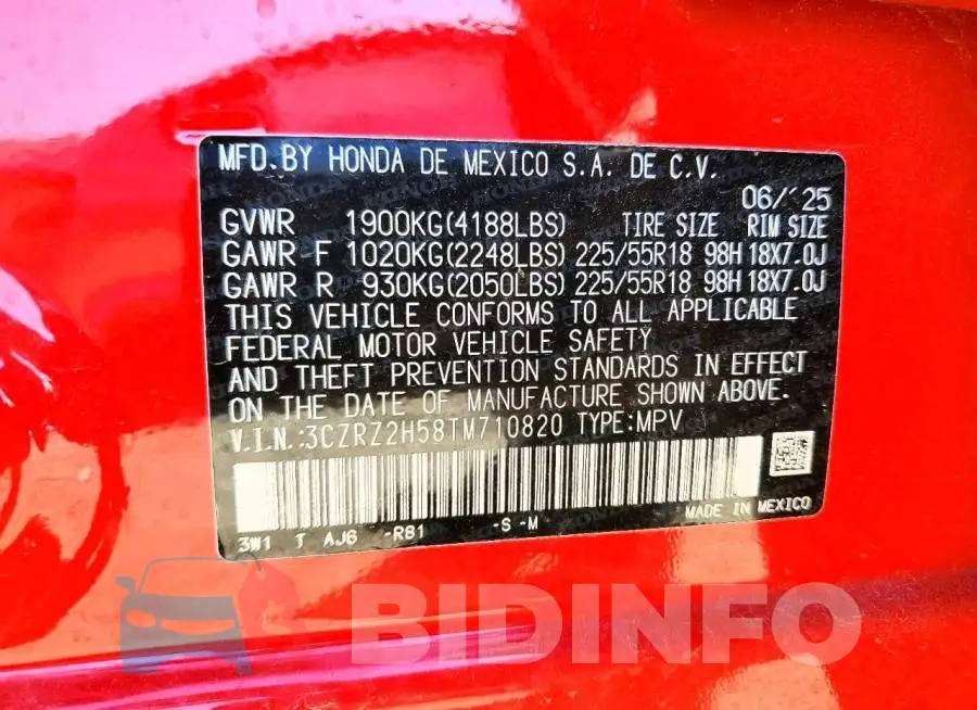 3CZRZ2H58TM710820 Photo# 13