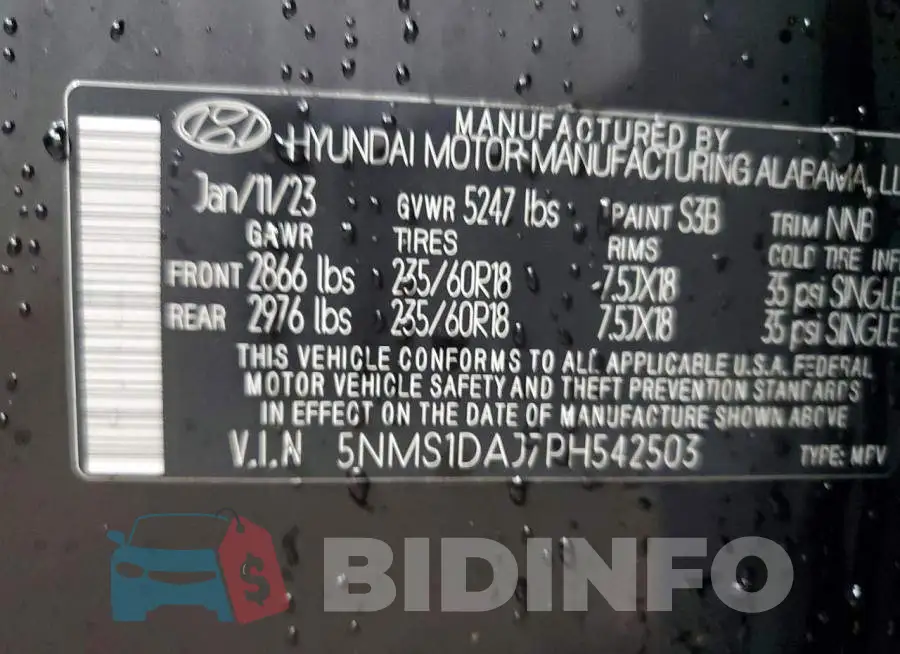 5NMS1DAJ7PH542503 Photo# 12