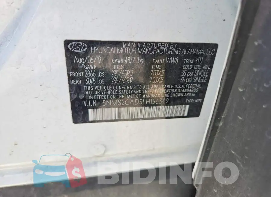5NMS2CAD5LH156349 Photo# 13