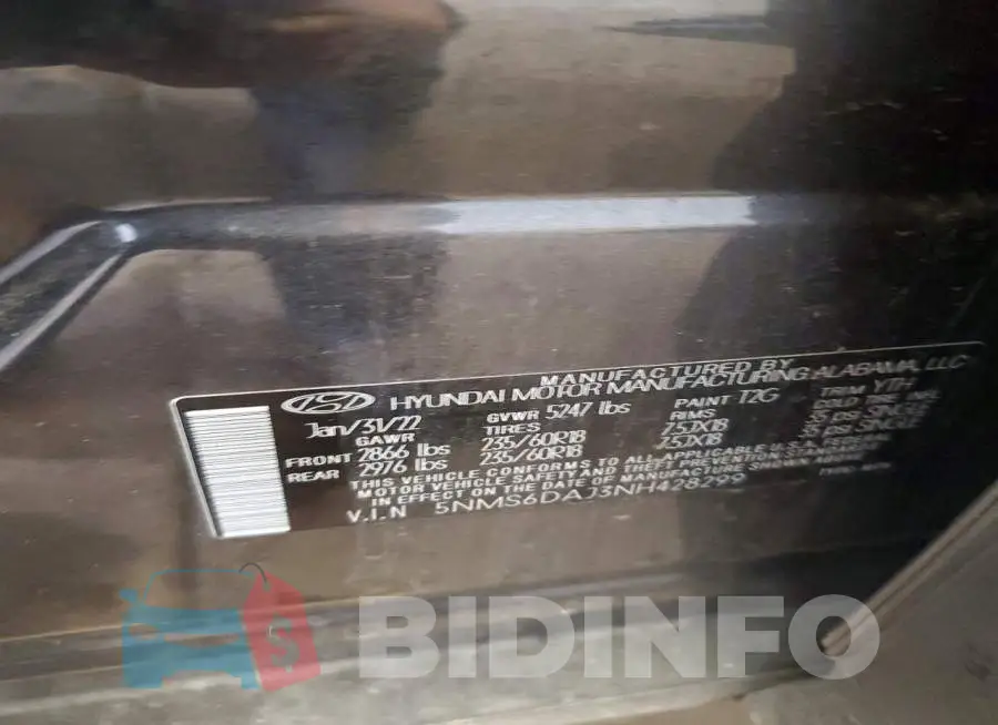 5NMS6DAJ3NH428299 Photo# 13