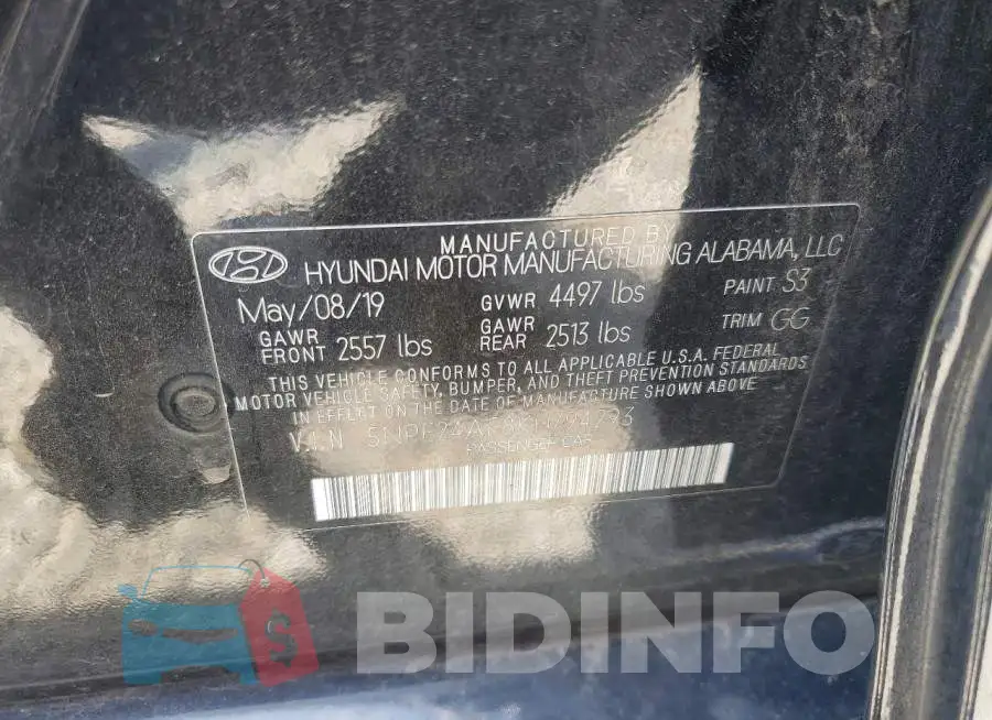 5NPE24AF8KH794293 Photo# 12