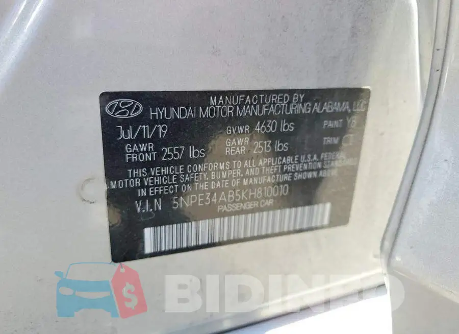 5NPE34AB5KH810010 Photo# 12