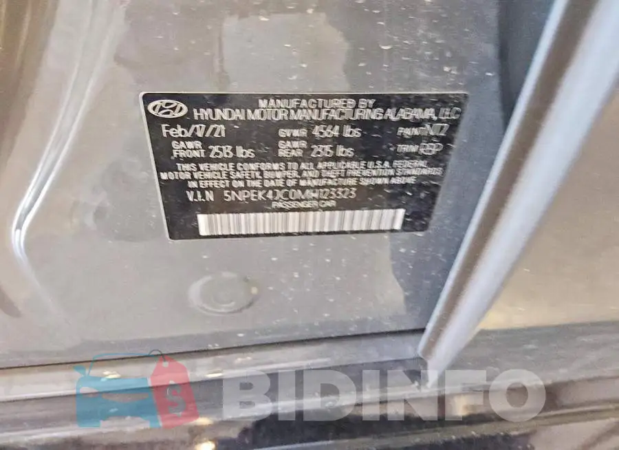 5NPEK4JC0MH123323 Photo# 12