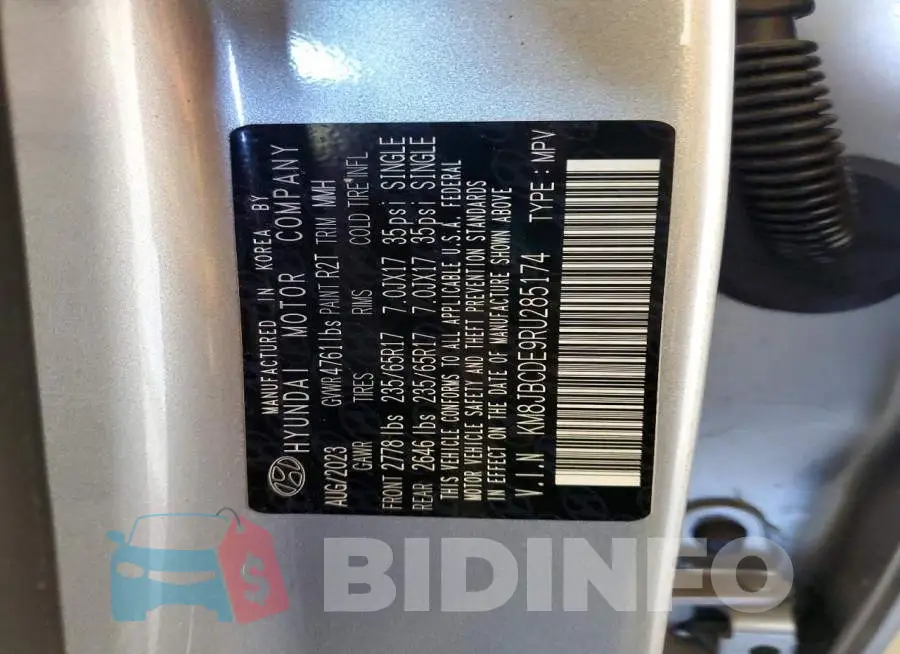 KM8JBCDE9RU285174 Photo# 13