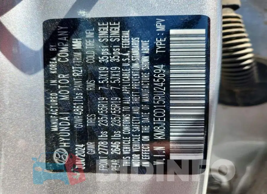 KM8JECD15RU245694 Photo# 13