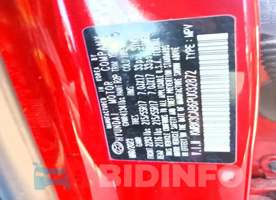 KM8K3CAB6PU032872 Photo# 12