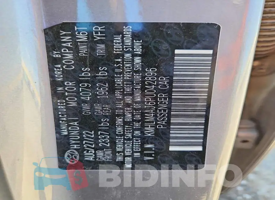 KMHLM4AJ6PU042896 Photo# 12