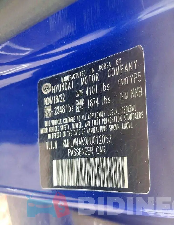 KMHLW4AK9PU012052 Photo# 12