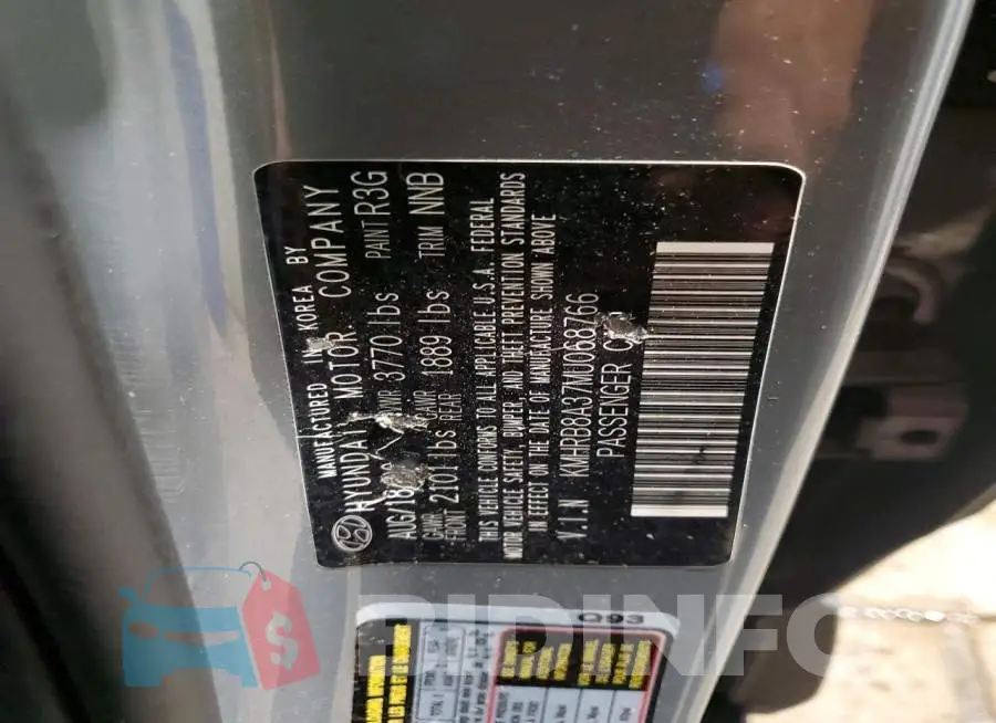 KMHRB8A37MU068766 Photo# 14