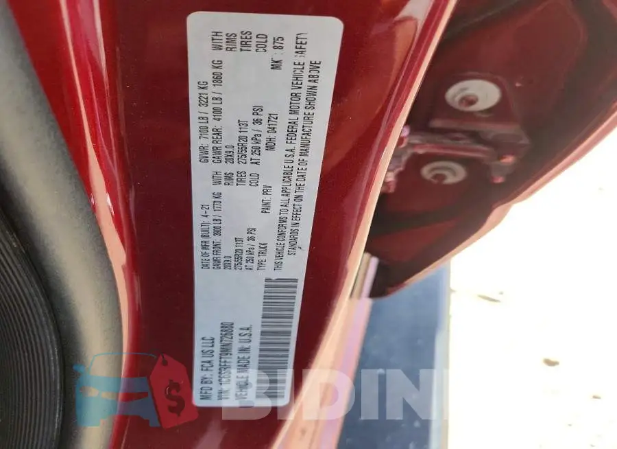 1C6SRFFT9MN726880 Photo# 12