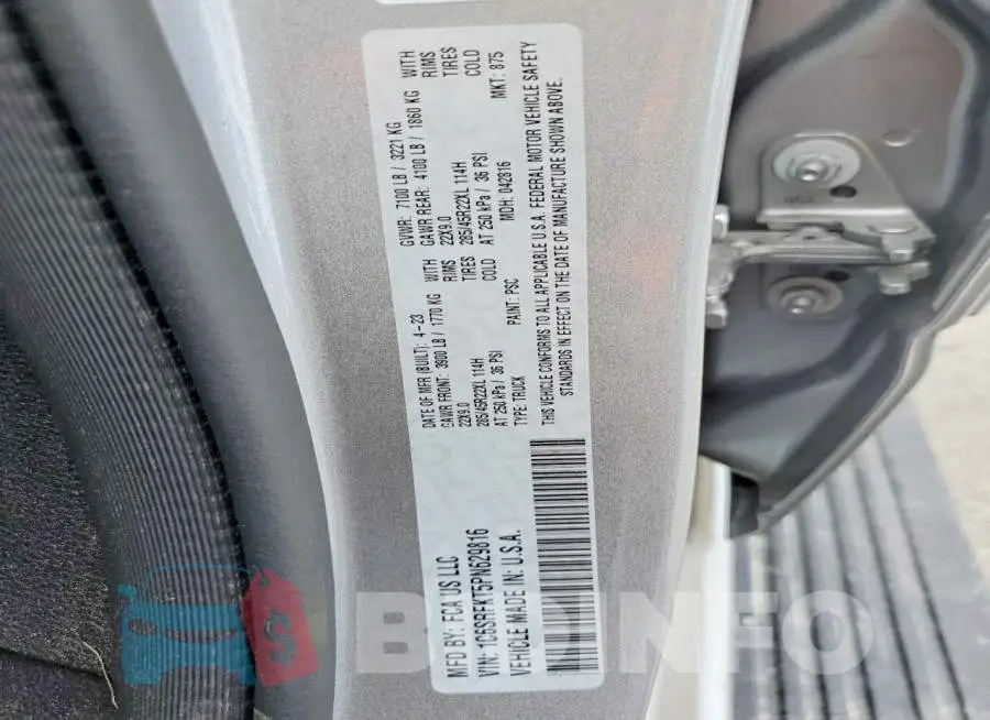 1C6SRFKT5PN629816 Photo# 13