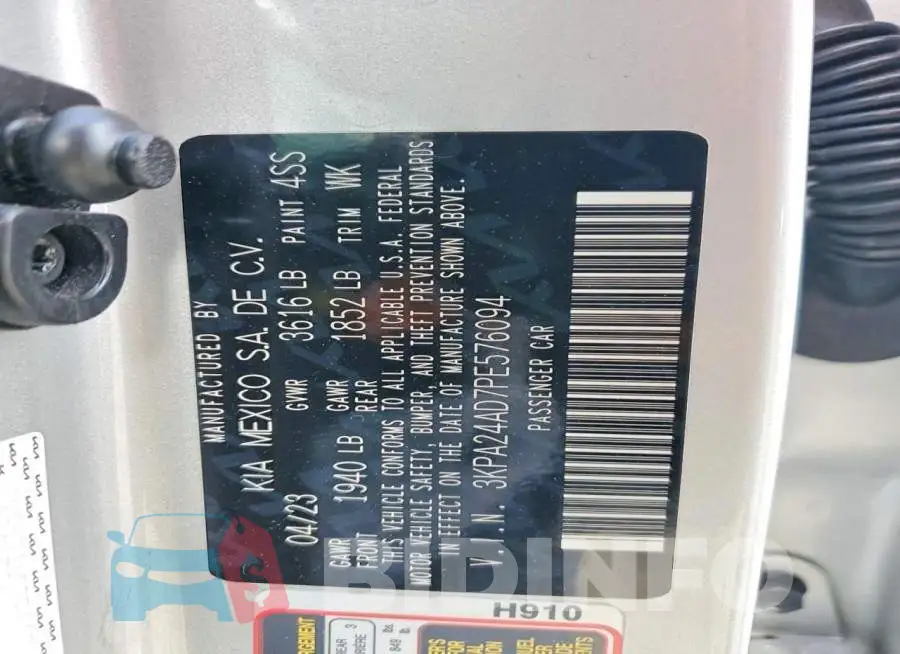 3KPA24AD7PE576094 Photo# 12