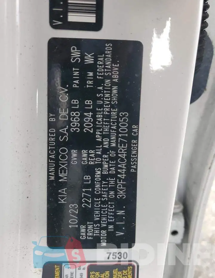 3KPF44AC4RE710053 Photo# 12