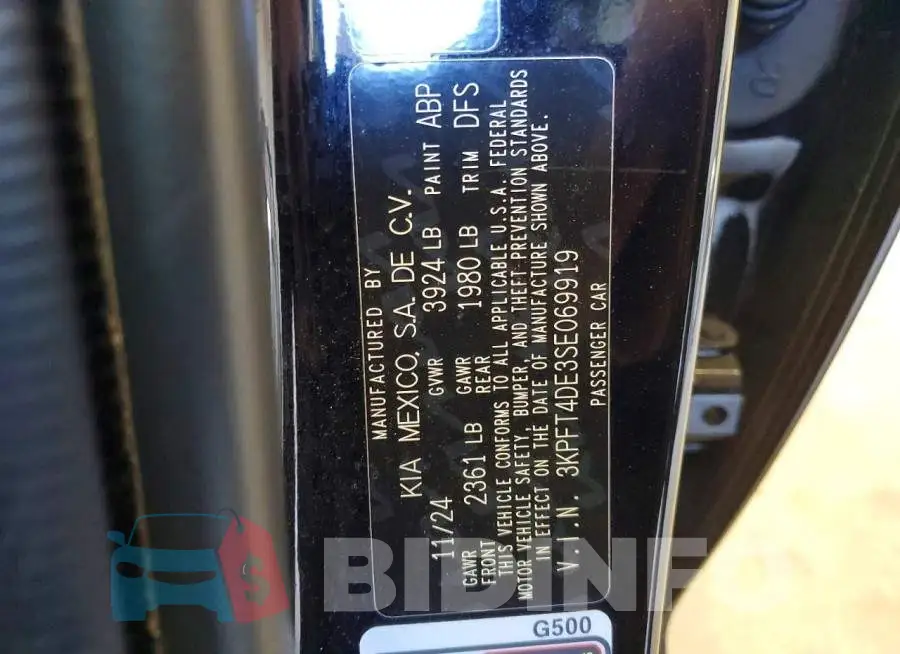3KPFT4DE3SE069919 Photo# 12