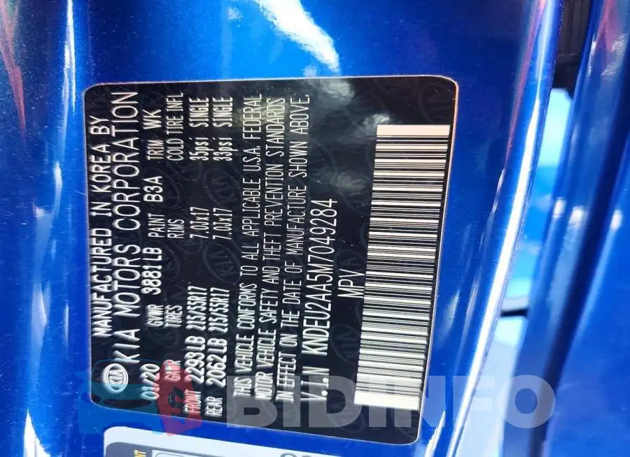 KNDEU2AA5M7049284 Photo# 12
