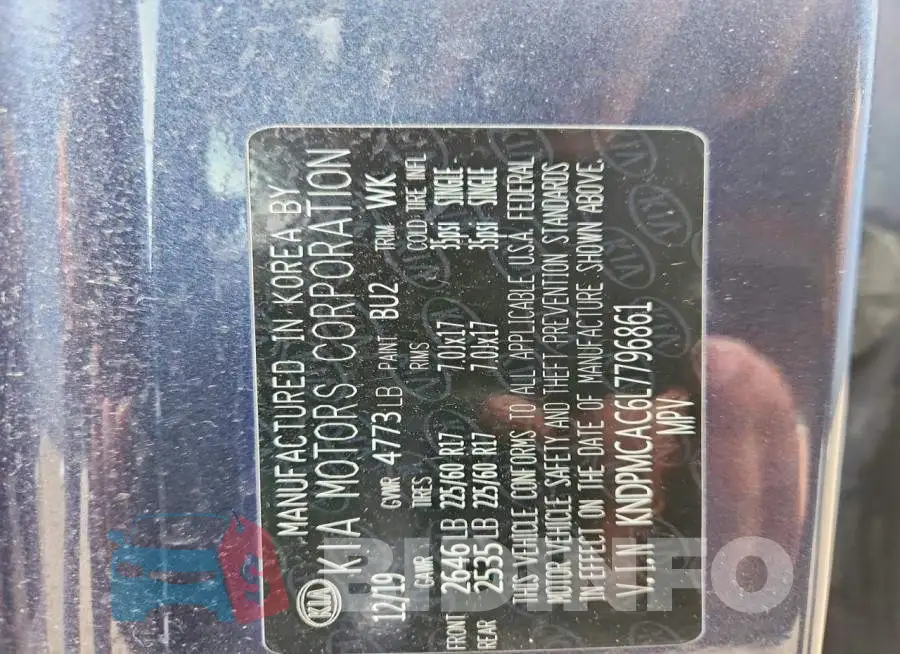 KNDPMCAC6L7796861 Photo# 13