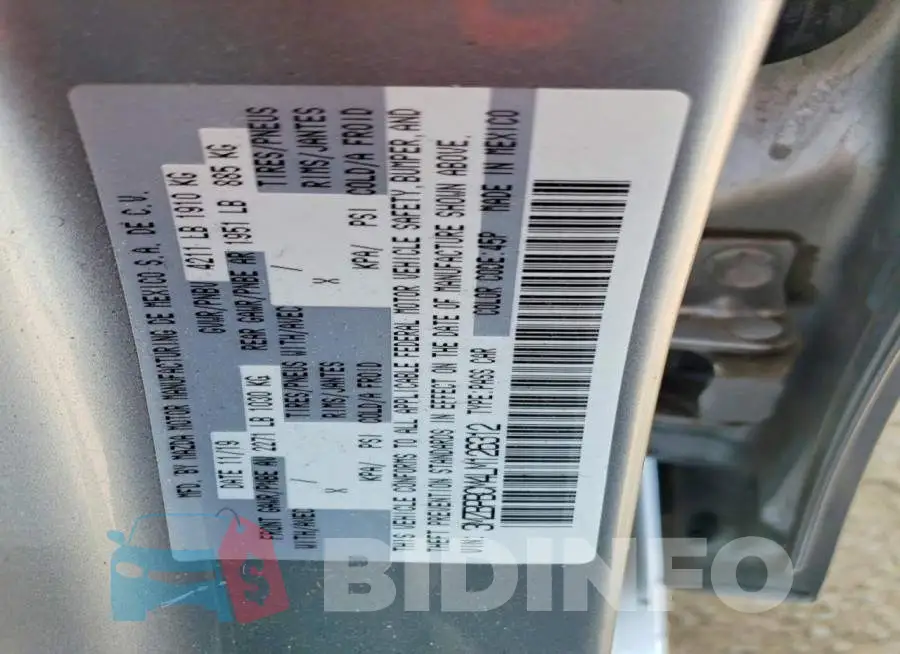 3MZBPBCM4LM126312 Photo# 12